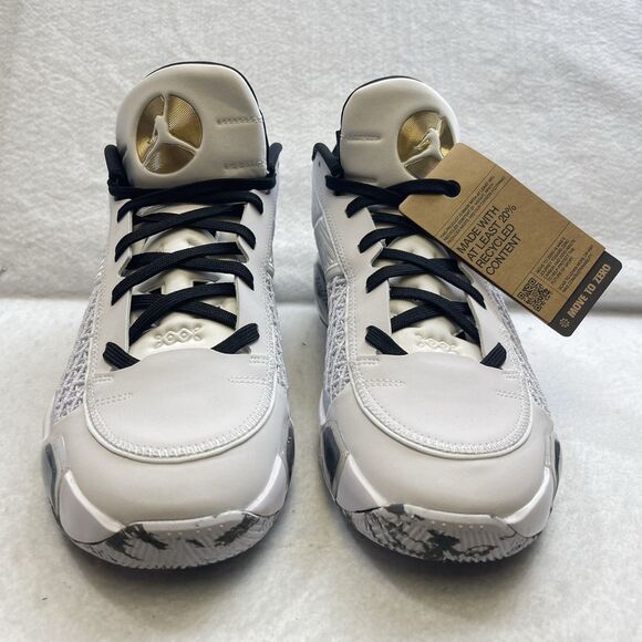 Nike Basketball Sneakers Men 11 White Black Gold Air Jordan XXXVIII 38 Low Shoes - Picture 3 of 12